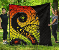 Guam Premium Quilt - Guam Polynesian Decorative Patterns - Polynesian Pride