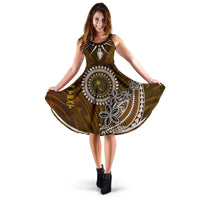 Chuuk Custom Personalised Women's Dress - Polynesian Boar Tusk - Polynesian Pride