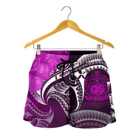 Samoa Custom Personalised Women's Shorts - Samoa Seal Wave Style (Pink) BN18 - Polynesian Pride