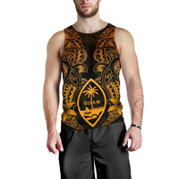 Guam Polynesian Men Tank Top - Gold Turtle Homeland - Polynesian Pride