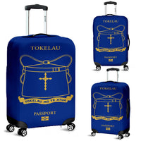 Tokelau Passport Luggage Cover Blue - Polynesian Pride
