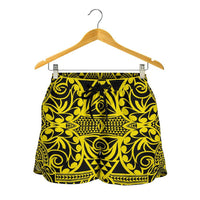 Polynesian Kakau Turtle Yellow Women's Short - Polynesian Pride