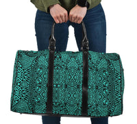 Polynesian Lauhala Mix Turquoise Hawaii Travel Bag Travel Bag One size Turquoise - Polynesian Pride