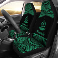 Vanuatu Polynesian Car Seat Covers - Pride Green Version Universal Fit Green - Polynesian Pride