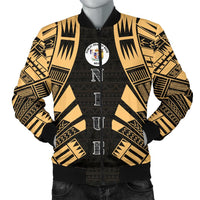 Niue Men Bomber Jackets - Polynesian Tattoo Gold Gold - Polynesian Pride