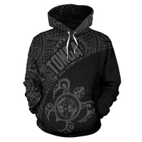 Tonga Hoodie Tonga Coat of Arms In Turtle Polynesian Tattoo 110 - Polynesian Pride