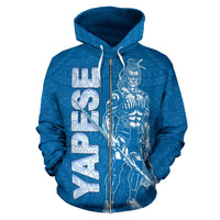 Yap Zip up Hoodie Micronesia Yapese Warrior Flag Color - Polynesian Pride