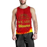 Hawaii Mauna Kea Men's Tank Top - Fire Version Red - Polynesian Pride