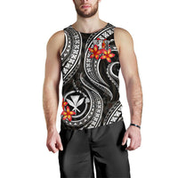 Polynesian Hawaii Men Tank Top - Black Plumeria - Polynesian Pride