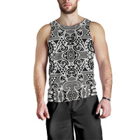 Polynesian Tribal Men's Tank Top Black White - Polynesian Pride