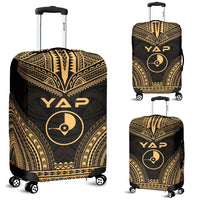 Yap Polynesian Chief Luggage Cover - Gold Version Gold - Polynesian Pride