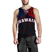 Hawaiian Kanaka Men's Tank Top Flag Nation Black Demodern AH - Polynesian Pride