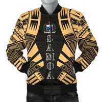 Samoa Men Bomber Jackets - Polynesian Tattoo Gold Gold - Polynesian Pride