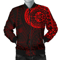 Polynesian Tattoo Style Men's Bomber Jacket Red Red - Polynesian Pride