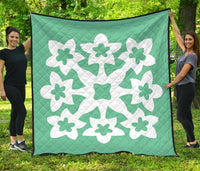 Hawaiian Premium Quilt Royal Pattern - Seafoarm - A1 Style Seafoarm - Polynesian Pride