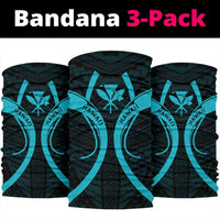 Hawaii Map Polynesian Kanaka Anchor Bandana 3 - Pack - Blue - Polynesian Pride