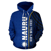 Nauru All Over Zip up Hoodie Micronesian Shoulder Style - Polynesian Pride