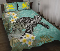 Hawaii Turtle Sea Plumeria Quilt Bed Set - Polynesian Pride