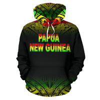 Papua New Guinea Polynesian ll Over Hoodie Reggae Fog - Polynesian Pride