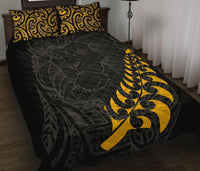 New Zealand Maori Lion Rugby Quilt Bed Set - Polynesian Pride