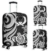 Pohnpei Micronesian Luggage Covers - White Tentacle Turtle White - Polynesian Pride
