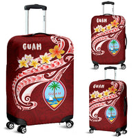 Guam Luggage Covers - Guam Seal Polynesian Patterns Plumeria (Red) - Polynesian Pride