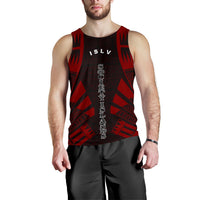 Society Islands Men Tank Top - Polynesian Tattoo Red Red - Polynesian Pride