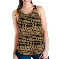Polynesian Tattoo Tribal Gold Women's Racerback Tank Top Gold - Polynesian Pride