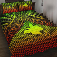 Polynesian Papua New Guinea Quilt Bed Set - Reggae Vintage Polynesian Patterns Art - Polynesian Pride