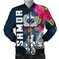 Samoa Men's Bomber Jacket - Samoan Summer Vibes Blue - Polynesian Pride