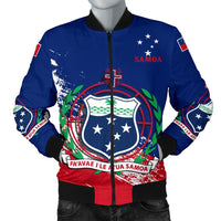 Samoa Special Men's Bomber Jacket Blue - Polynesian Pride