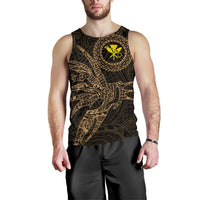 Hawaii Tank Top Polynesian Kanaka Map Hawaiian Men's Tank Top - Gold - TT Style - Polynesian Pride