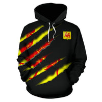 Wallonia All Over Hoodie Inside Me Unisex Black - Polynesian Pride