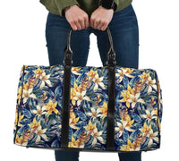 Vintage Floral Hawaii Travel Bag Travel Bag One size Black - Polynesian Pride