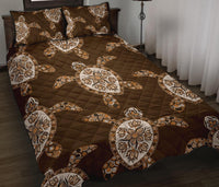 Brown Turtle Quilt Bed Set - Polynesian Pride