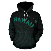 Hawaii Polynesia Hoodie Celadon Tatau Style - Polynesian Pride