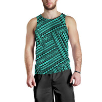 Polynesian Nation Turquoise Hawaii Men's Tank Top Turquoise - Polynesian Pride