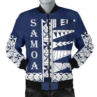 Samoa Polynesian Men's bomber Jacket Blue - Polynesian Pride