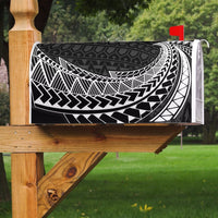 Cook Islands Mailbox Cover - Tropical Flowers Style Mailbox Cover - Cook Islands Black - Polynesian Pride