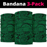 Polynesian Maori Lauhala Green Bandana 3 - Pack - Polynesian Pride