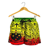 Samoa All Over Print Women's Shorts - Samoa Coat Of Arm, Polynesian Tattoo Reggae - Polynesian Pride