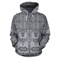 Polynesian Zip up Hoodie Tribal 08 - Polynesian Pride