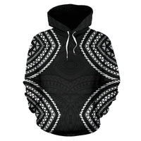 Pohnpei Hoodie Micronesia Black Warrior Style - Polynesian Pride