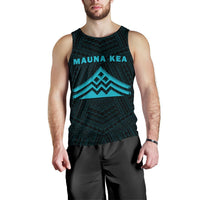 Hawaii Mauna Kea Polynesian Men's Tank Top Blue - Polynesian Pride