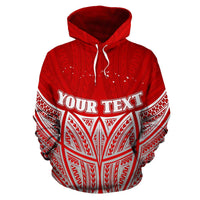 Federated States of Micronesia Polynesian Custom Hoodie Red Pride Map nd Seal - Polynesian Pride