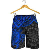 Cook Islands Polynesian Shorts (Men) - Blue Turtle - Polynesian Pride