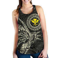 Hawaii Women's Racerback Tank Polynesian Kanaka Map Hawaiian Racerback - Beige - TT Style - Polynesian Pride