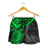 Pohnpei Polynesian Shorts (Women) - Polynesian Green Turtle Women GREEN - Polynesian Pride