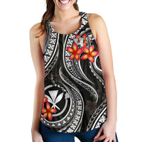 Polynesian Hawaii Women Racerback Tank - Black Plumeria - Polynesian Pride
