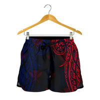 Hawaiian Kanaka Women's Shorts Flag Nation Black Demodern AH - Polynesian Pride